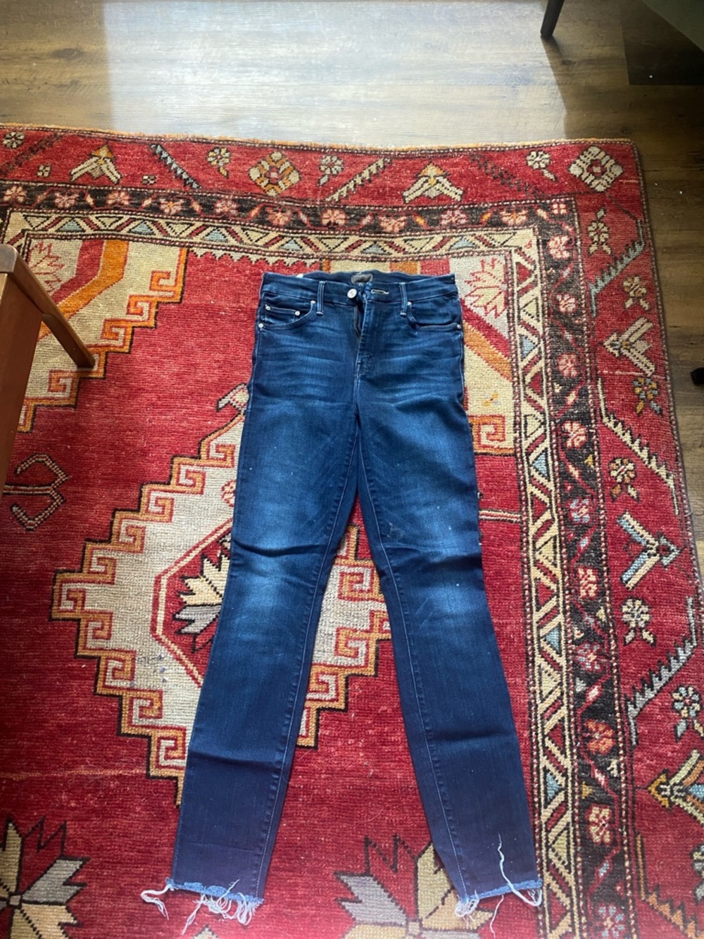 MOTHER Dark Blue Skinny Jeans